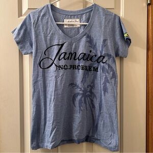 Jamaica Women’s Souvenir Shirt Authentic Gear Brand Size Medium Blue